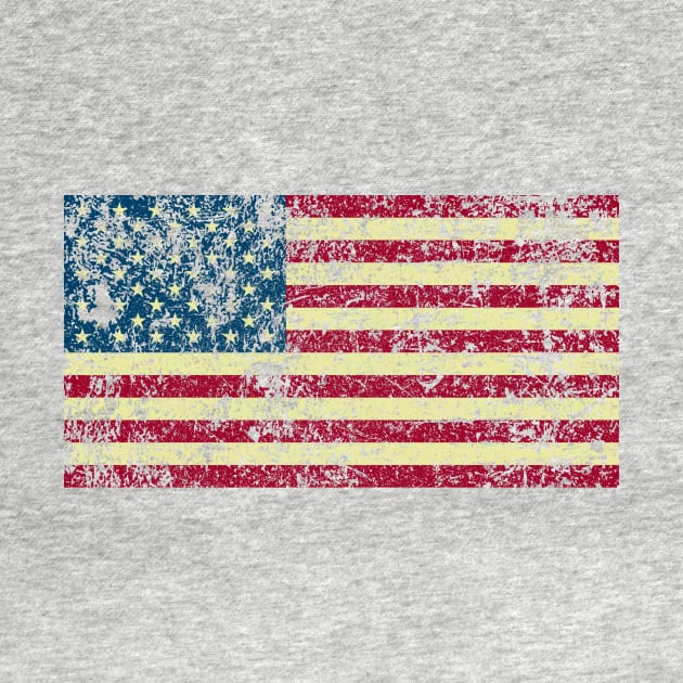 Distressed American Flag Patriotic T-Shirt by shewpdaddy